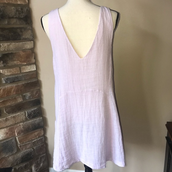 Free People linen sleeveless front cutout dress - Picture 4 of 5
